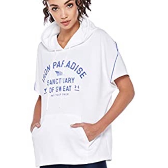 Under Armour The Rock Ss Tunic Hoodie White - Picture 4 of 7